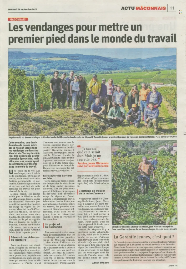 Vendanges GJ (septembre 2021)